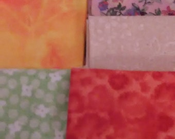 FAT QUARTERS VARIETY/18" X 22" Fabric Cuts/6 Different Designs/Patterns/Floral and More