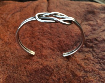 Sterling love knot bracelet