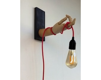 Handmade Wooden Wall lamp