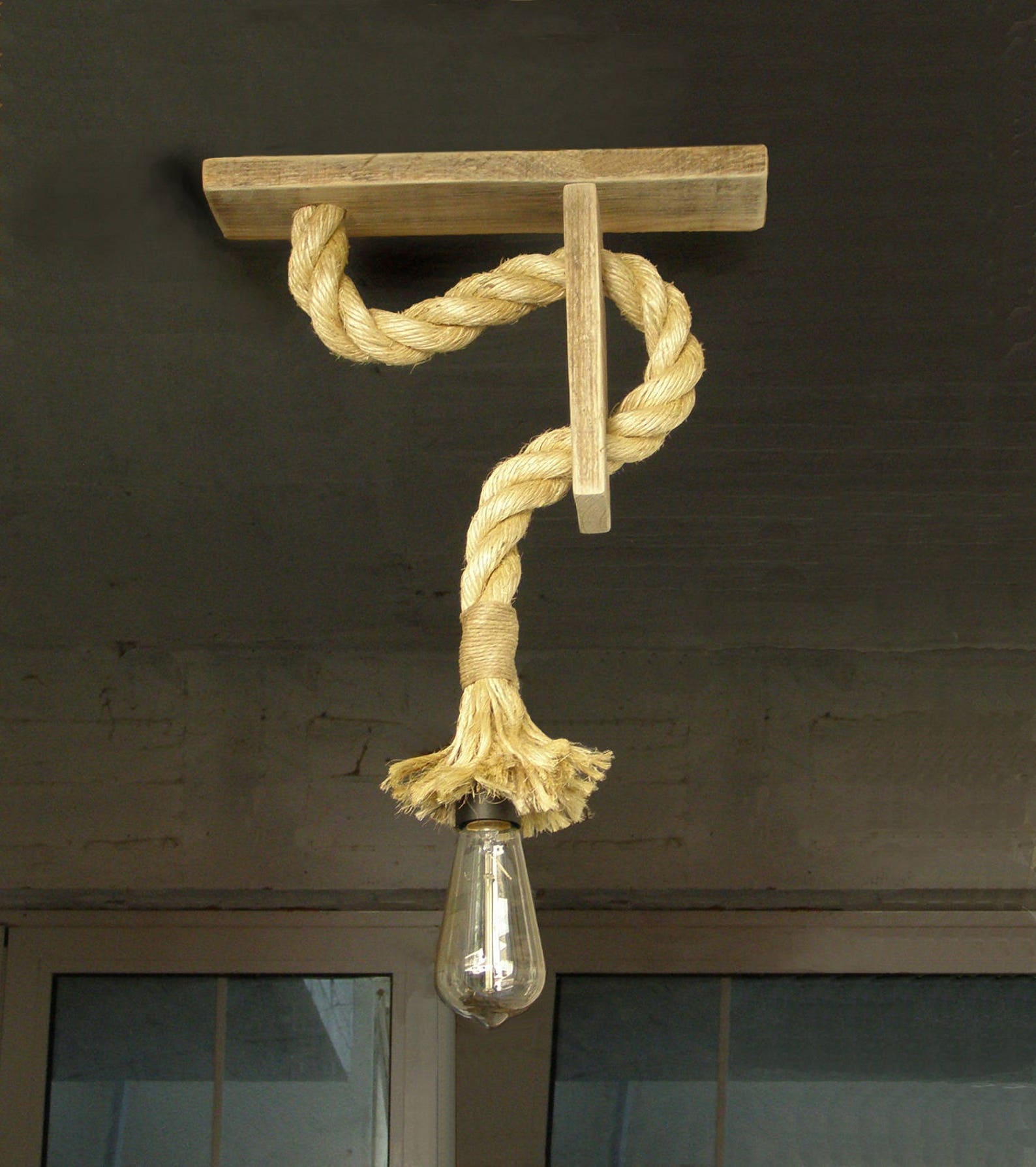 Ceiling Rope Light, Ceiling Lamp, Rope Industrial Lighting, Restaurant