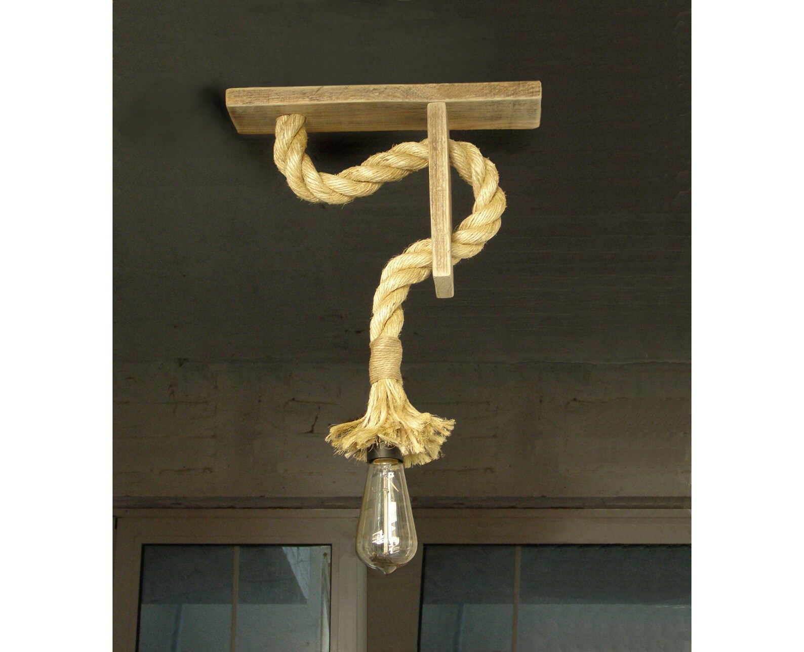 Ceiling Rope Light, Ceiling Lamp, Rope Industrial Lighting, Restaurant