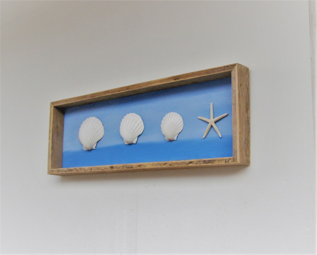Shell Shadow Box, Wall Art, Seashell Shadow Box, Beach Decor, Coastal Wall Decor, Shell Art