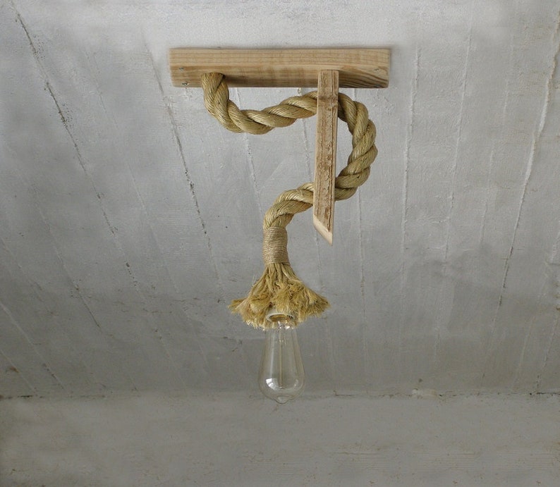 Ceiling Rope Light, Ceiling Lamp, Rope Industrial Lighting, Restaurant