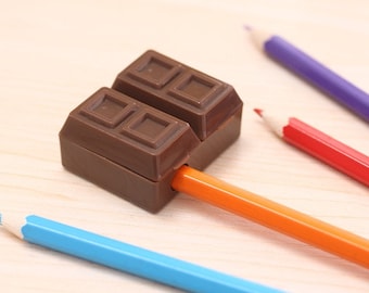Chocolate Pencil Sharpener and Eraser DA1001CHS