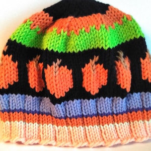 Pumpkin Hat Knitting Pattern: Halloween Fair Isle Design (PDF Pattern)