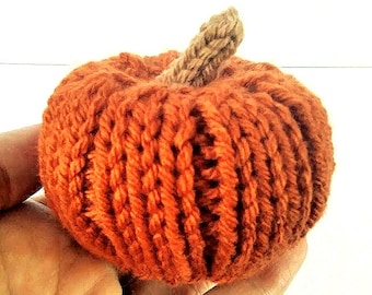 Knit Pumpkin Pattern - 3 Inch - Digital Download - Fall Decor