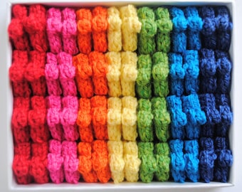 Rainbow Set - 28 Pairs of Mini Mittens