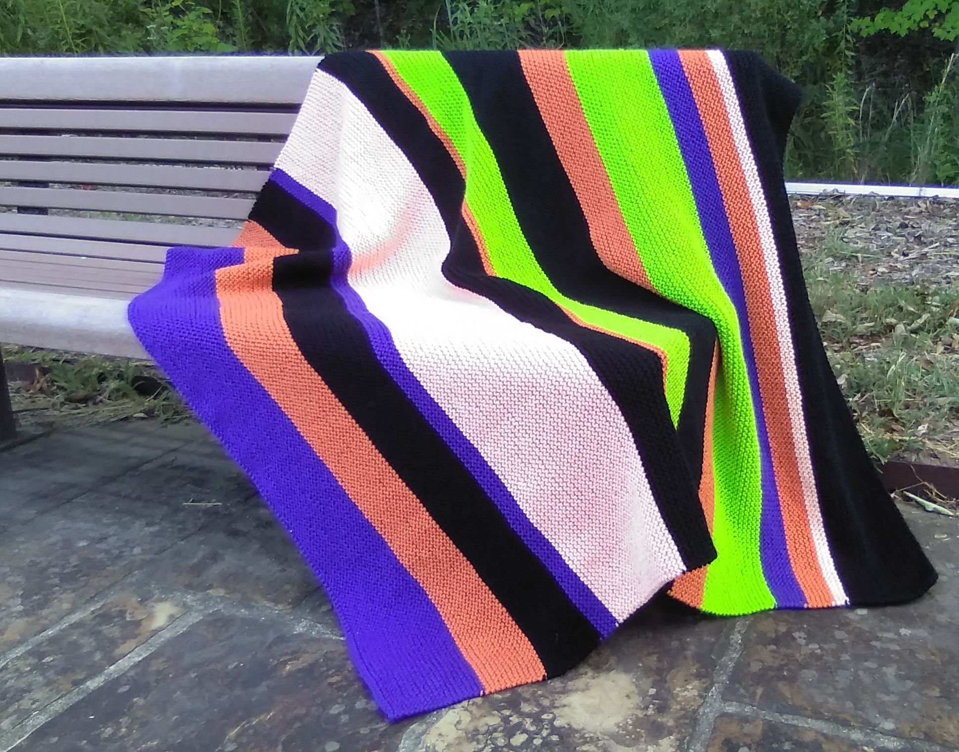 Halloween Blanket Knitting Pattern