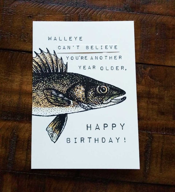 Vous Pecher Une Carte De Vœux Joyeux Anniversaire Walleye Vous Etsy France Vous Pecher Une Carte De Vœux Joyeux Anniversaire Walleye Vous Etsy France