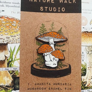 MUSHROOM ENAMEL PIN Amanita Muscaria image 2