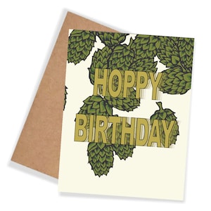 Hoppy Birthday Greeting Card Happy Birthday Beer Brewery Craft Beer