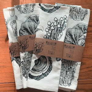 Torchon aux champignons Serviette simple aux champignons