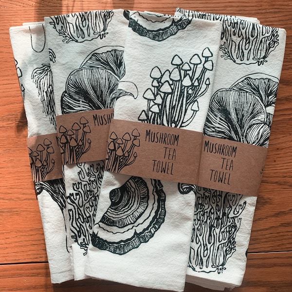 Torchon aux champignons Serviette simple aux champignons