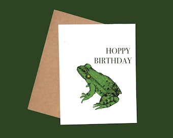 Hoppy Birthday Greeting Card Happy Birthday Frog