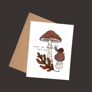 Gracias Mushroom Tarjeta de Saludo Amanita