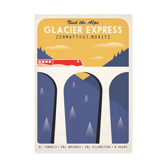 MORITZ Voyage Vintage//Ski Affiche Tailles A1 A2 A3 A4 St