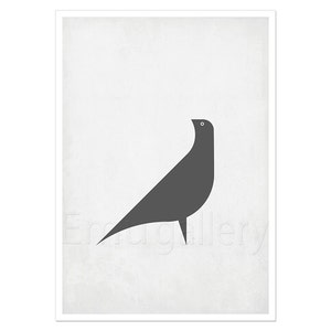 Skandinavisches Wanddekor, Vogel Kunst, Retro Poster im skandinavischen Stil, Vintage Kunstdruck, minimalistischer Kunstdruck, minimalistisches Design Dekor Bild 1