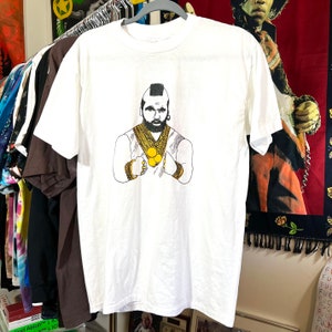 Vintage 80s Mr. T Reed’s Jewelers A Team Air Brush Double Sided Employee Advertising T Shirt White