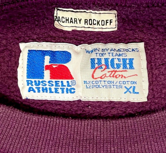 Vintage 90s Pearl Jam Athletic Russell High Cotto… - image 5