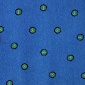 Joice  Blue with Green Dots by Ginger Lily Studio Fabric by the Half Yard 35B 081