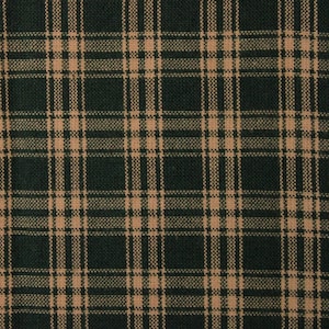Dark Forest Green and Cream Homespun Plaid Fabric by Indo U.S. Sales Inc. Fabric by the Half Yard