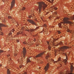 Wildlife Feathers by David Textiles Brown Fabric with Hawk Feathers All Over Fabric by the Half Yard 09B 060