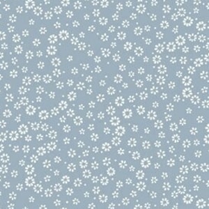 Azul by Whistler Studios for Windham Fabrics Light Blue Fabric with Daisies Fabric by the Half Yard 04A 121