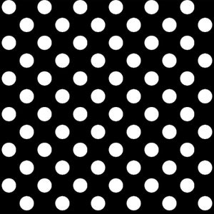 Kimberbell Basics by Kim Christopherson for Maywood Studio Black Fabric with Big White Polka Dots Fabric by the Half Yard 21B 030