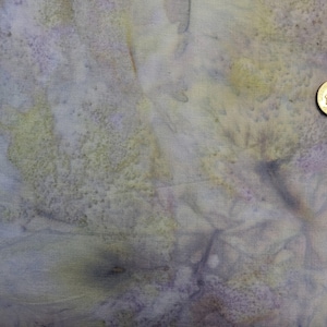 Purple, Blue, and Green Watercolor Batik by the Half Yard