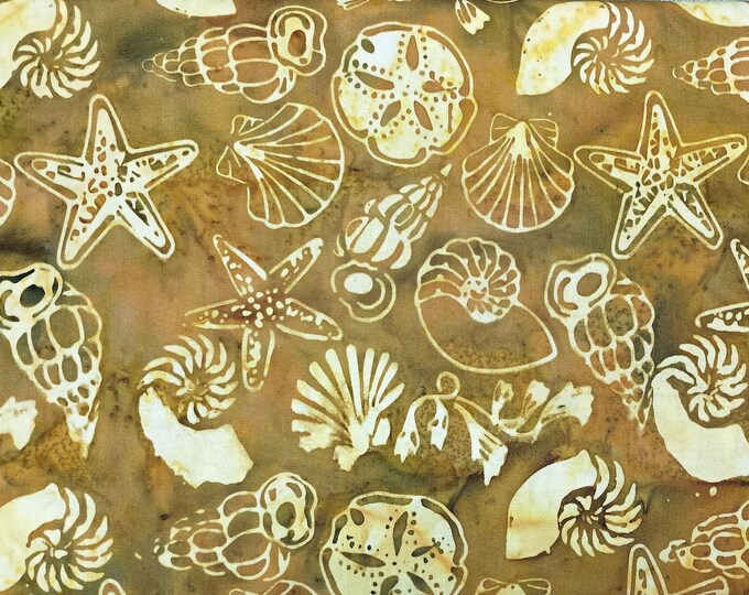 Ocean Themed Batik With Seashells Mariners in Beach Life Desert by ...