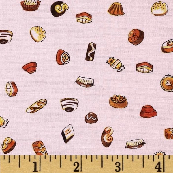 Chocoholics by Anita Jeram for Clothworks Fabric by the Half Yard 57B 045