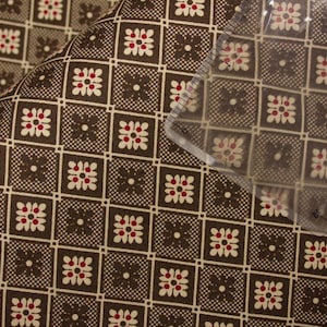 Hill Country Heritage by Paula Barnes for Marcus Fabrics Dark Brown and Cream Fabric with Trellis Pattern Fabric by the Half Yard 17A 061