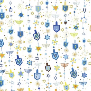 Hanukkah Greetings for QT Fabrics by the Half Yard