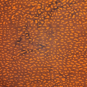 Dark Rusty Red and Brown Batik Fabric with Light Red Specks Fabric by the Half Yard