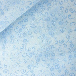 Quilting Temptations by Quilting Treasures Powder Blue Blender with Swirl Pattern Fabric by the Half Yard