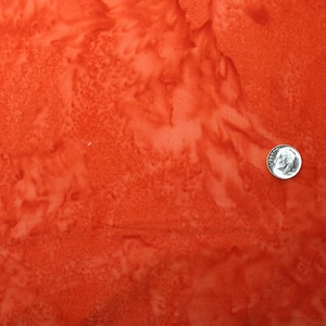 Orange Batik Fabric by the Half Yard