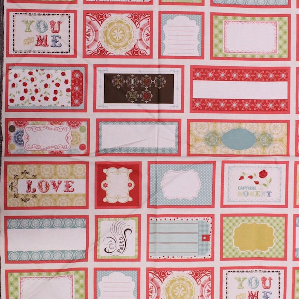 Odds & Ends by Julie Comstock of Cosmo Cricket for Moda Fabrics Fabric Tag Panel 40-2C 040