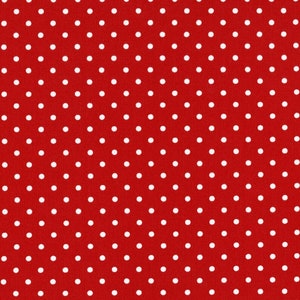 Dotty Dot by Timeless Treasures Red Fabric with Polka Dots Fabric by the Half Yard 54C 011