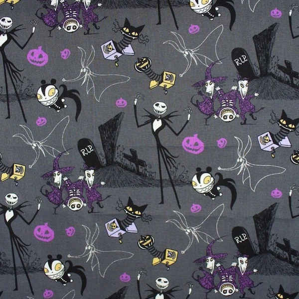 Nightmare Before Christmas Jack in the Boxes by Disney for Springs Creative Fabric by the Half Yard 57C 079