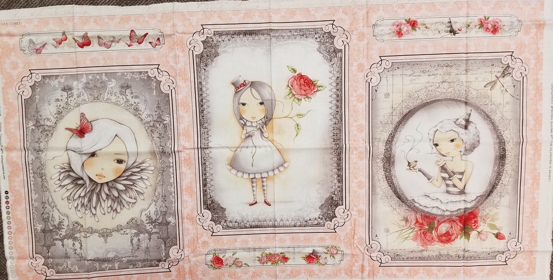 Fabric Panel Santoro of London for Quilting Treasures Etsy