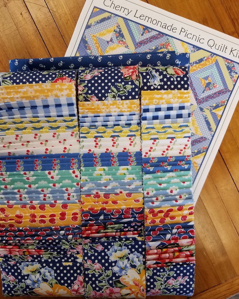 Cherry Lemonade Picnic Quilt Kit by in the Beginning Fabrics Etsy
