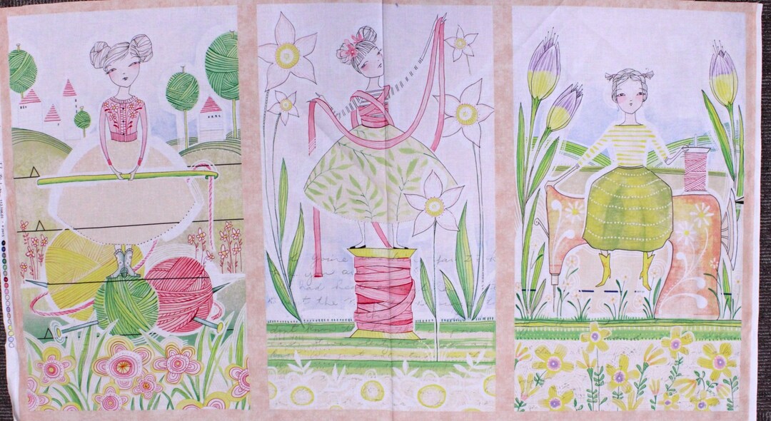 Fabric Panel the Makers by Cori Dantini for Blend Fabrics Etsy