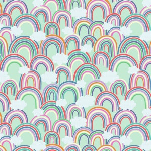 Rainbows Collection by Lewis and Irene Rainbows Blue Fabric by the Half Yard 35C 053