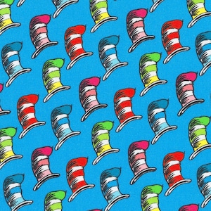 Express Yourself by Dr. Seuss Enterprises for Robert Kaufman Blue Fabric by the Half Yard 35A 015