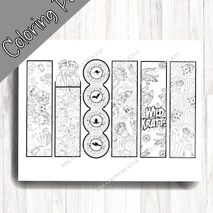 Wild Kratts Bookmark PRINTABLE - animal bookmark - Kratts Coloring Page - Birthday Party Activity Printable