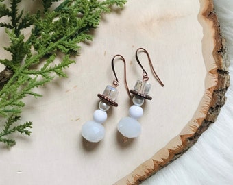 Snowman Boucles d’oreilles >> amusant fantaisie bijoux de vacances boucles d’oreilles d’hiver boucles d’oreilles de Noël cadeau de Noël bas de rembourrage