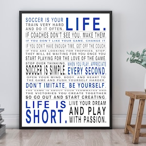 Soccer Is Your Life - Original Manifesto Poster Print 18&quot; x 24&quot; | Unframed Poster