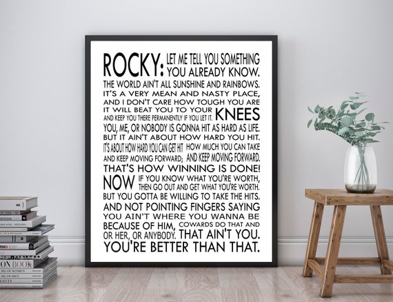Rocky Balboa's inspirational speech to his son 2006 - YouTube