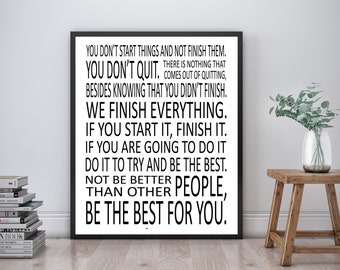 Be The Best For You - Kevin Hart Inspirational Poster Print | Unframed | Life Advice | Motivational Speech