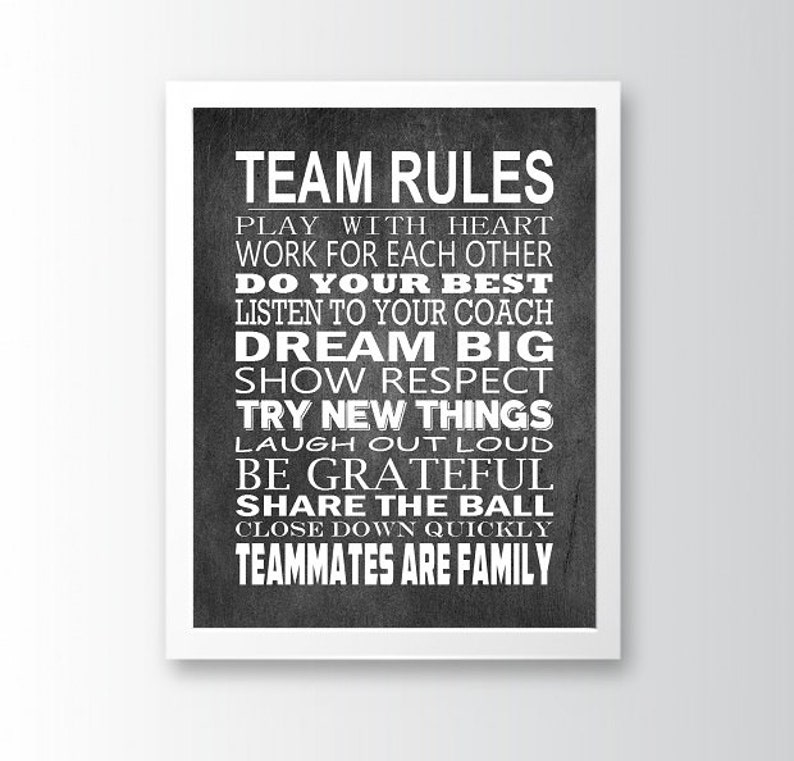 Soccer Team Rules